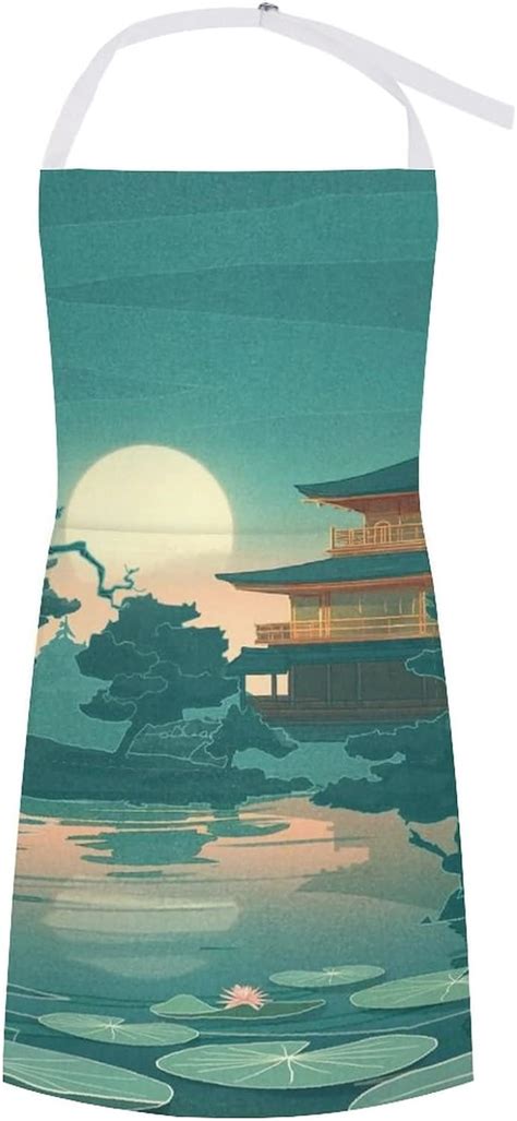 Japanese Anime Palace Moon Lotus Pond Barber Cape .